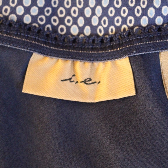 I.e. blue silk skirt with dots - Picture 5 of 6